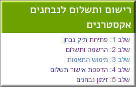 רישום לאקסטרנים מתמטיקה